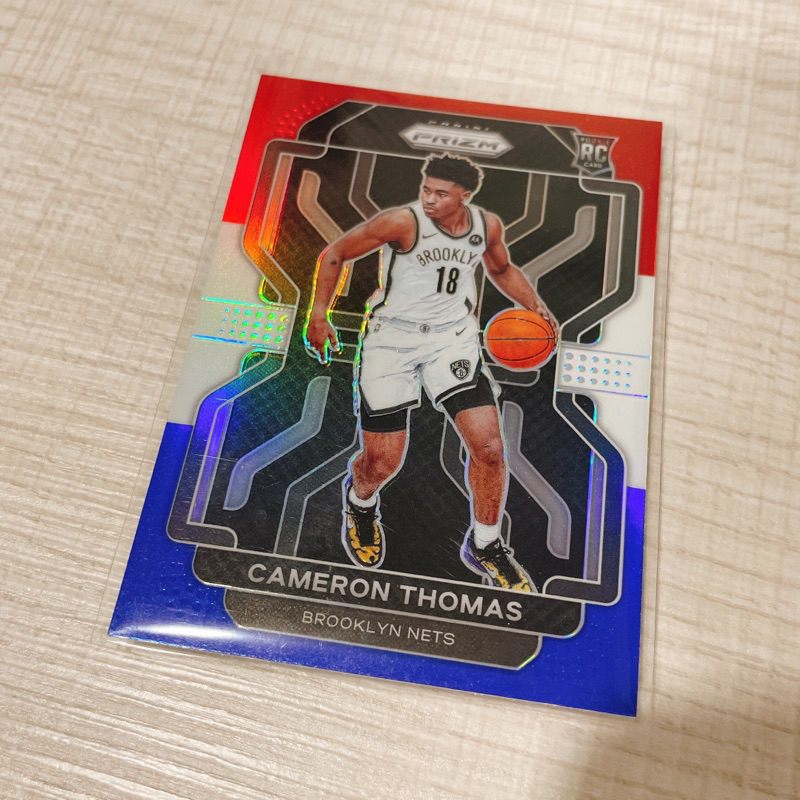 Cameron Thomas 湯瑪士 Panini Prizm Red White Blue NBA RC 三色亮 裸卡