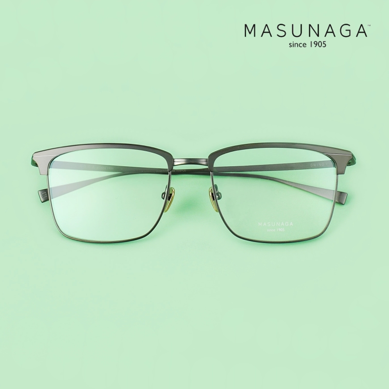 MASUNAGA SWING 增永眼鏡｜日本手作復古個性純鈦大臉眉型眼鏡 男生品牌眼鏡框【幸子眼鏡】