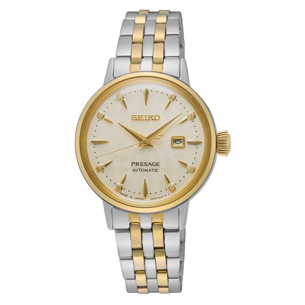 SEIKO 精工【2R05-00A0GS/SRE010J1】Presage White Lady 調酒師 優雅美鑽機械錶