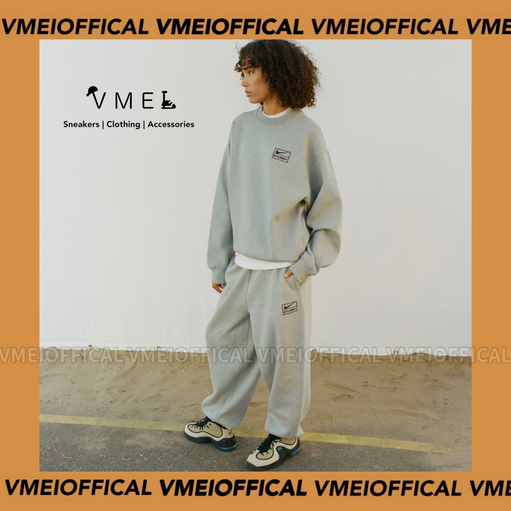 【VMEI】Nike x Stussy Fleece 棉褲 聯名限定 長棉褲 灰
