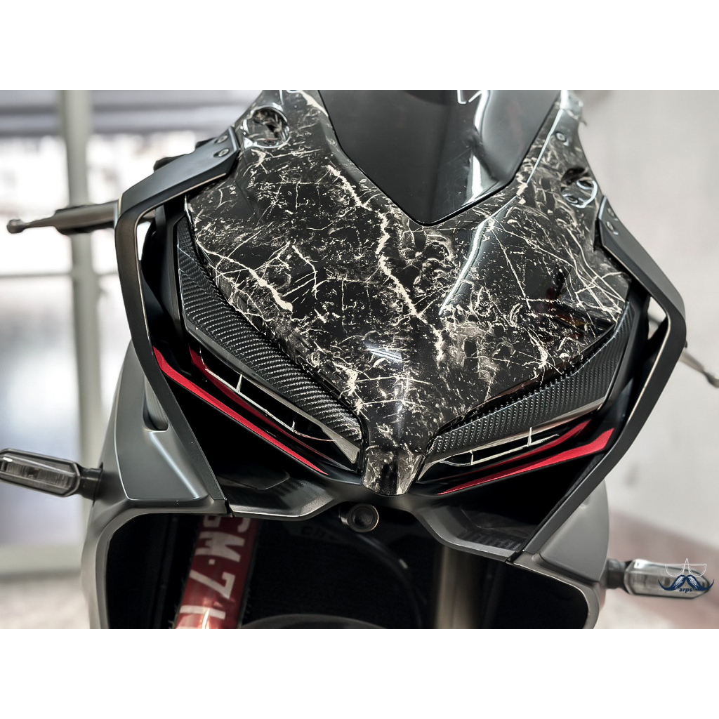 [老爸包膜店] Honda 本田 CBR650R 大燈燈眉(一對) 專用碳纖維膜 卡夢 防霧化 電腦裁切