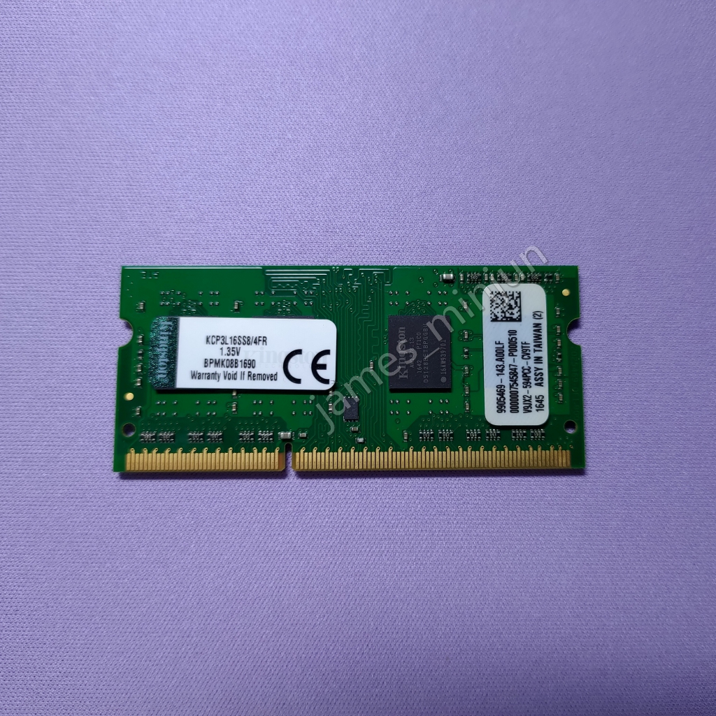 【二手】Kingston金士頓DDR3L-1600 4GB 1.35V低電壓 筆電記憶體(KCP3L16SS8/4FR)