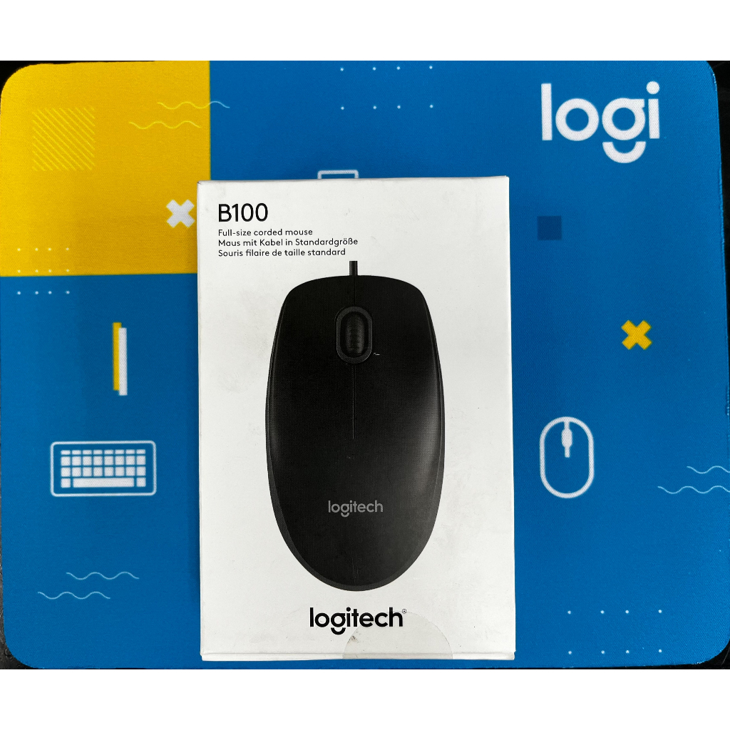 台灣現貨_Logitech 羅技 B100 全新有線光學滑鼠 USB介面  【開發票,可開統編】