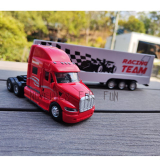 美式貨櫃車 賽車運輸貨櫃 重型卡車頭 約1:50貨櫃車模型 CARS 汽車貨櫃 RACING