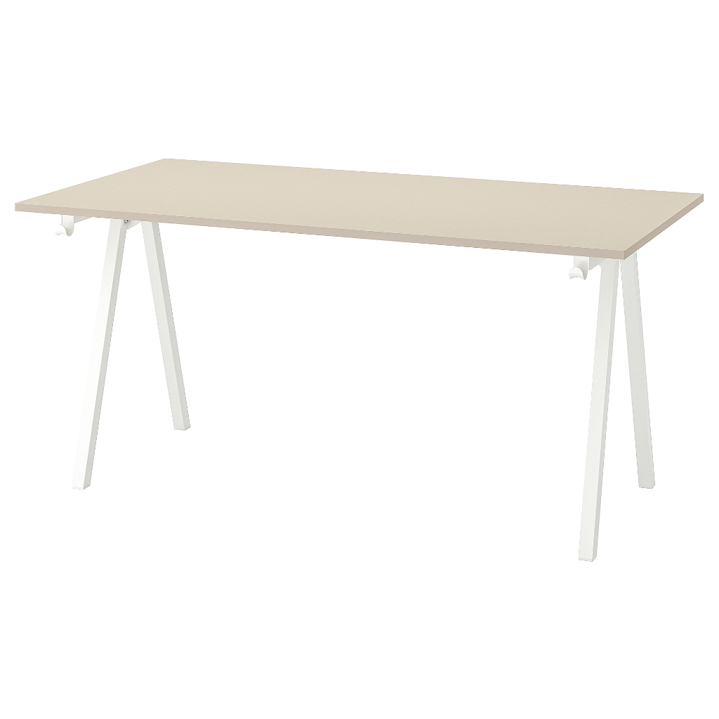 北歐工業風格IKEA宜家TROTTEN書桌工作桌辦公桌電腦桌電競桌/米白色/160x80x75/二手九成新/特$3200