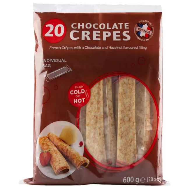 法式薄餅 榛果巧克力口味 Chocolate Crepes 30g*20條 好市多代購 (蝦皮電子發票)