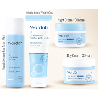 wardah 印尼面霜day cream night cream toner cleaner lightening