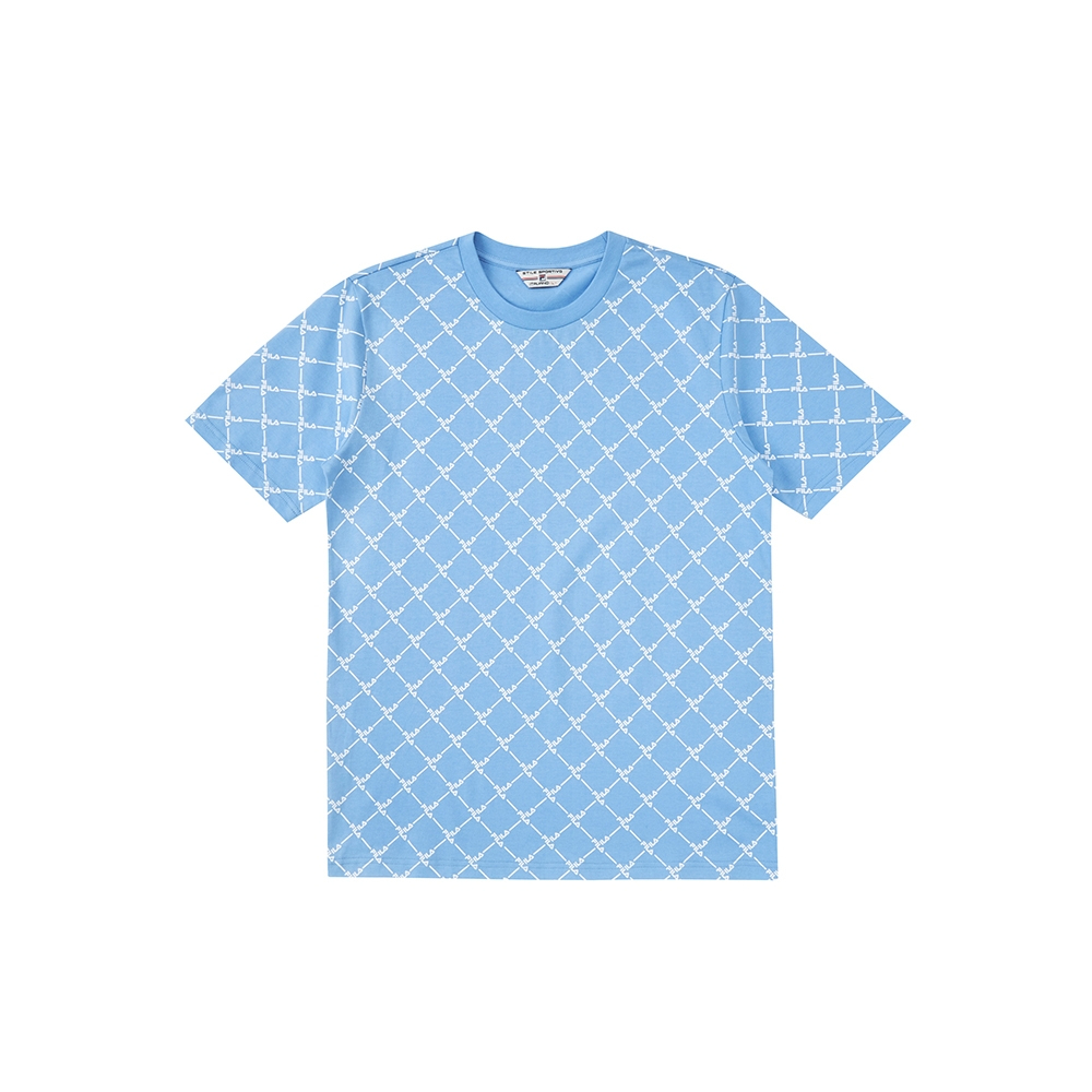 FILA  舞臨盛會 PLAY IT YOUR WAY 短袖圓領T恤 藍色 1TEX-1400-BU【KAORACER】