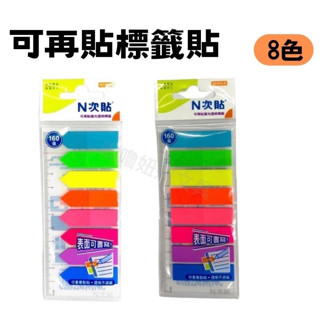 《嚕嚕妞妞文具》N次貼 可再貼 透明 標示便條 臺灣精品 便利貼 便條紙 資料 分頁 分類 索引 註記 標註 標籤 貼紙