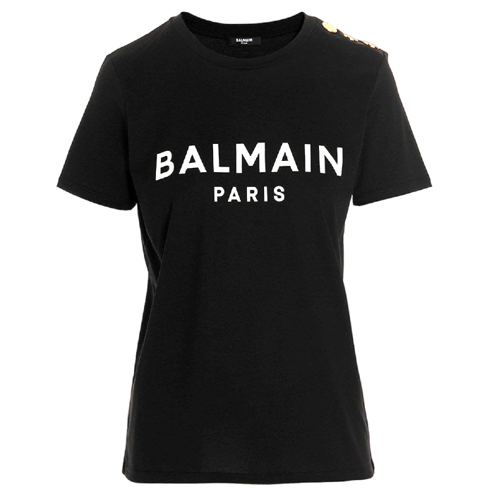 【鋇拉國際】BALMAIN 女款 品牌LOGO 短袖T恤 黑色 義大利正品代購 歐洲代購 台北實體工作室安心購