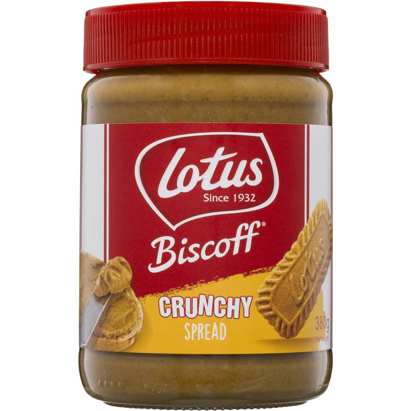 比利時 Lotus Biscoff 蓮花 CRUNCHY 香滑焦糖脆餅 脆粒 抹醬 玻璃罐裝