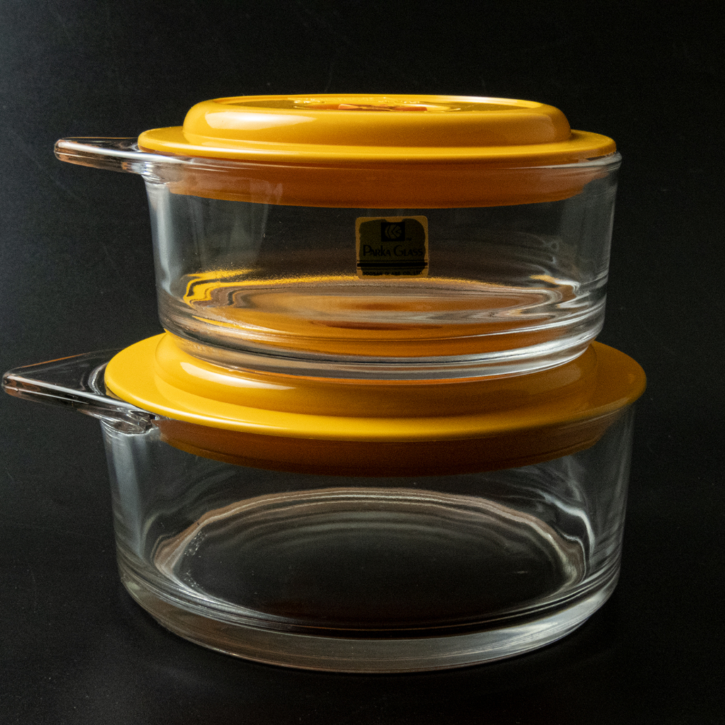 韓國PARKA GLASS 玻璃微波碗.保鮮盒 中小一組合售