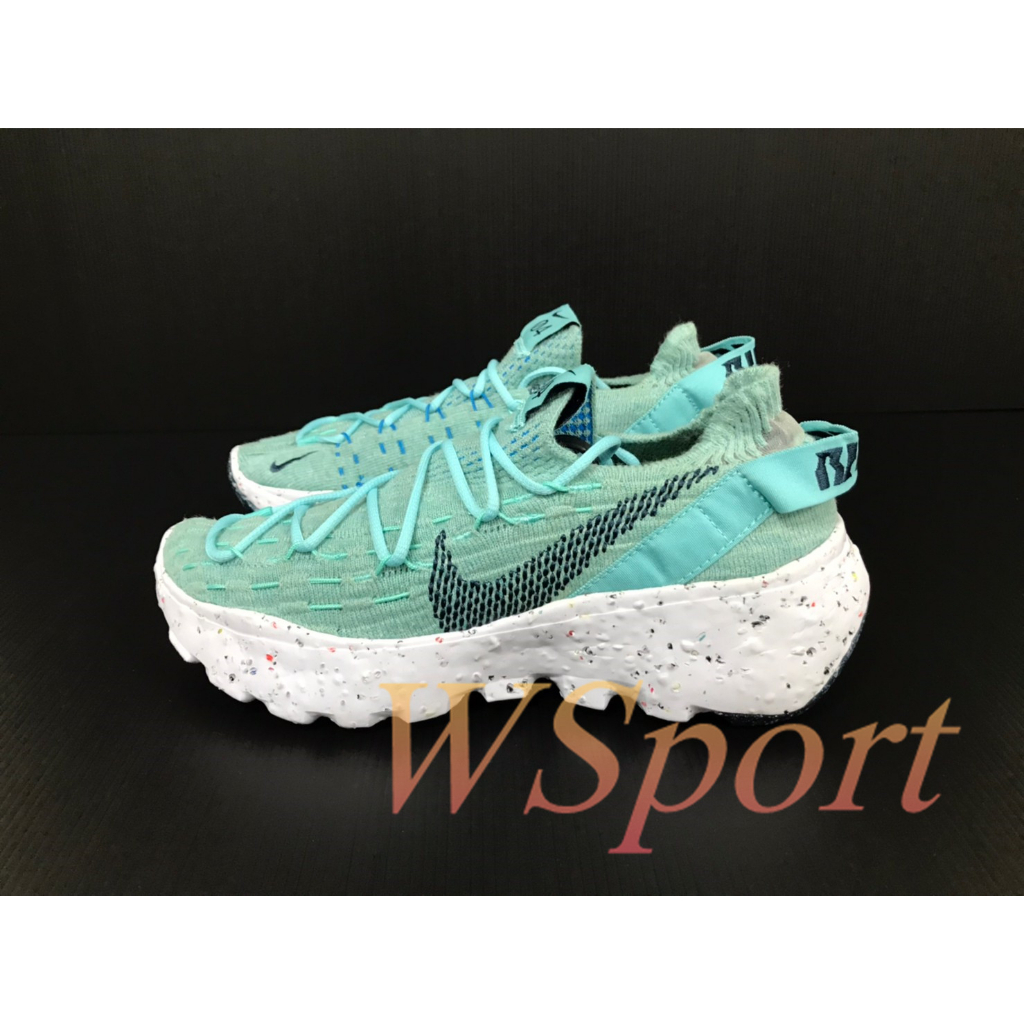 【WS】NIKE W SPACE HIPPIE 04 女款 蒂芬妮綠 襪套 再生材質 休閒鞋 CD3476-402