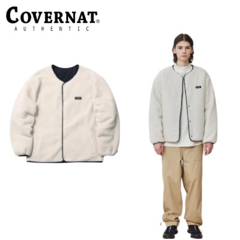 COVERNAT 21秋冬 Reversible Fleece Collarless（象牙色）毛茸茸兩面穿 保暖外套