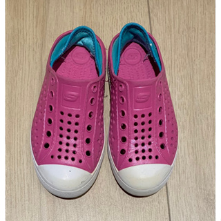 Skechers 女童 桃紅色洞洞鞋（二手）（尺寸11）