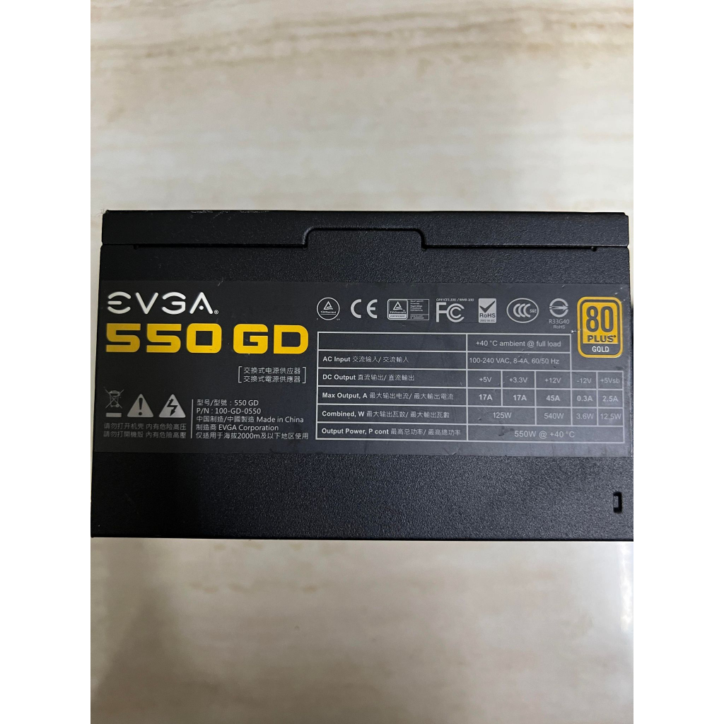 【EVGA艾維克】 550 GD 電源供應器 POWER 金牌認證 二手良品 清倉價$840