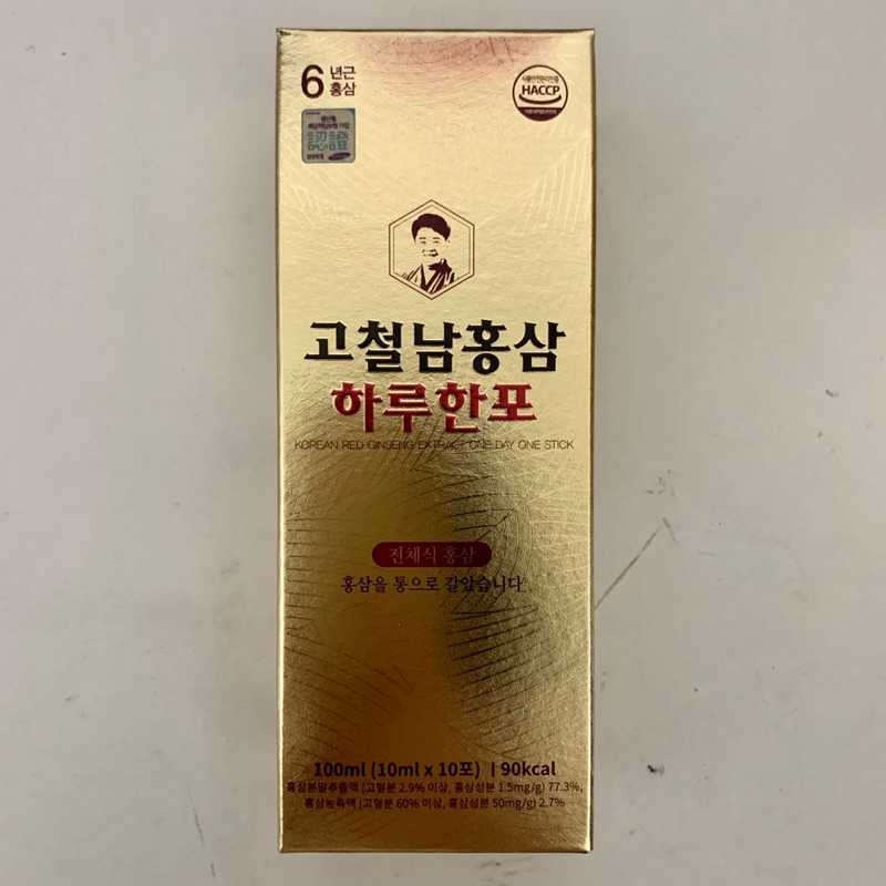 韓國原裝 高鐵男 紅蔘黃金飲 人蔘飲 10ml - 10入