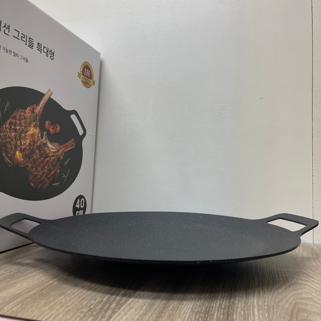 花媽 韓國製 La Cena 大理石鑄造烤盤 30cm/34cm/36/38/40cm 露營烤盤