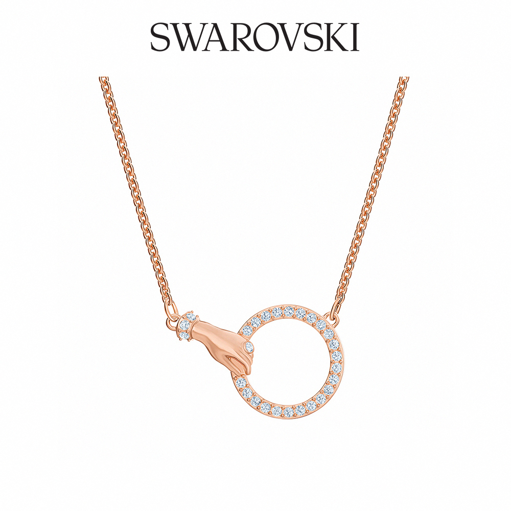 SWAROVSKI 施華洛世奇 Symbol 玫金色許願之手項鏈