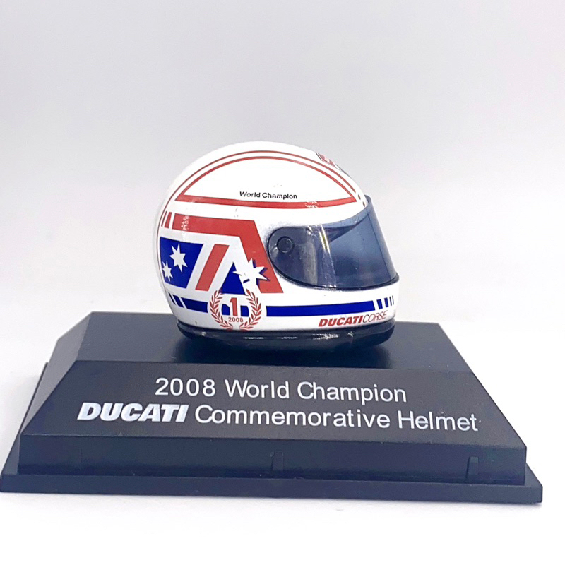 ‼️絕版‼️2008年 世界冠軍 紀念安全帽模型 Ducati 杜卡迪 安全帽 模型 13號 白色款 7-11集點兌換