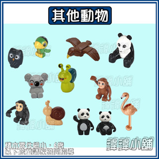 臺灣現貨🦉大顆粒積木🐾【其他動物積木】 散件 相容積木 樂高得寶 德寶 得寶 早教玩具 幼兒玩具 益智玩具
