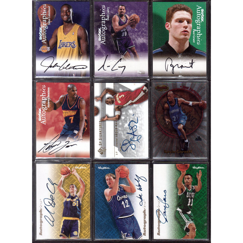 99-00 SKYBOX AUTOGRAPHICS LOT DELL CURRY