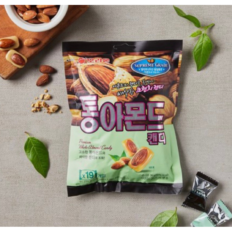 🇰🇷韓國代購🇰🇷 Orion 好麗友 杏仁牛奶風味糖 牛奶糖 整顆堅果 杏仁牛奶糖 太妃糖 90g