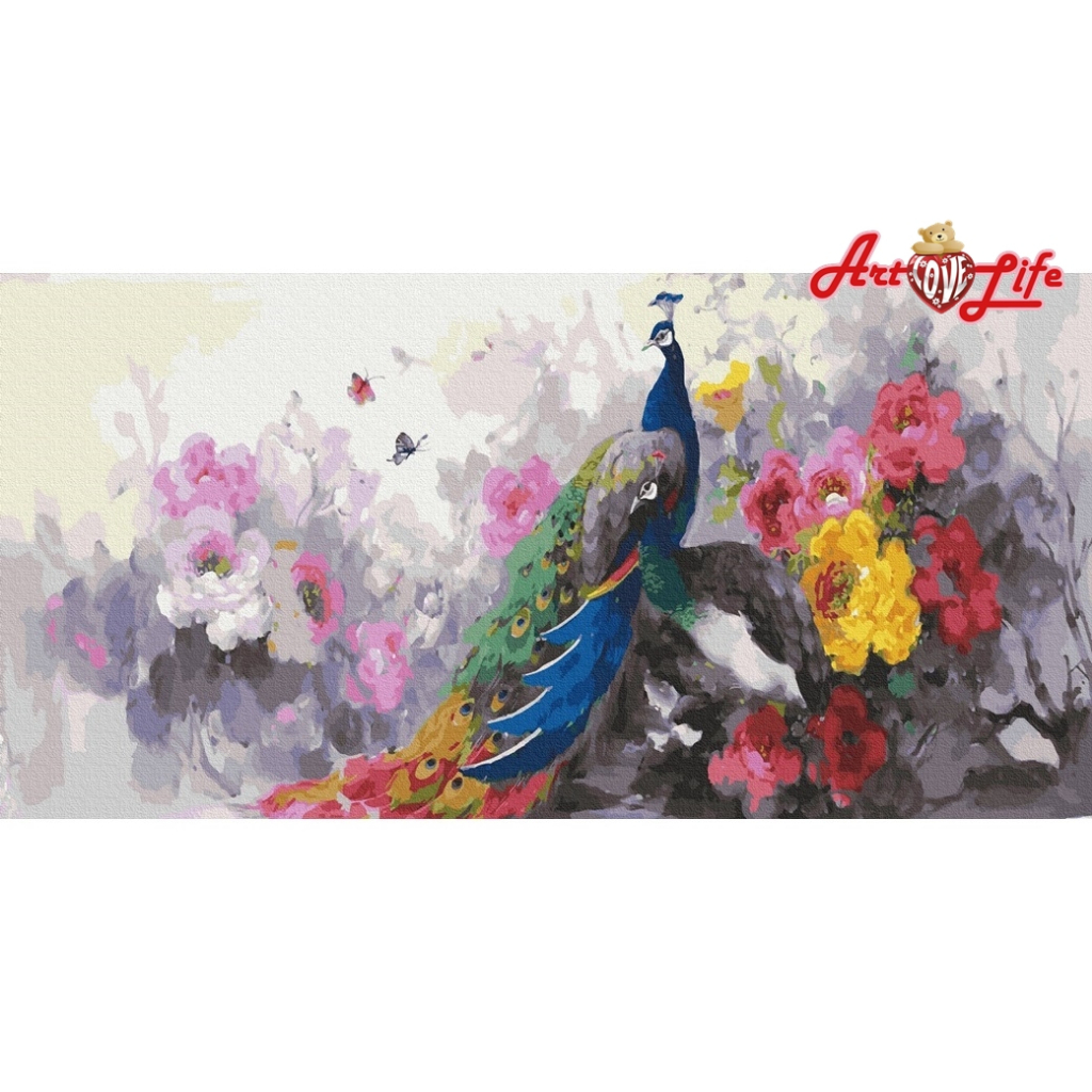 ArtLife 藝術生活 DIY 數字 油畫 彩繪 71121富貴水墨圖 60x120cm不附木質內框 現貨