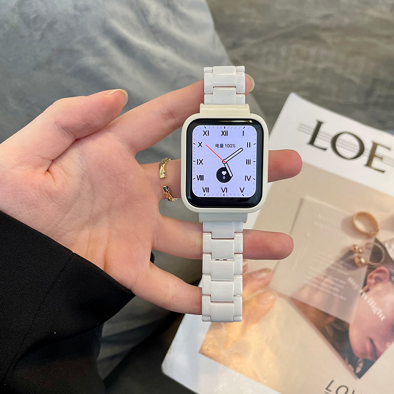 高品質 陶瓷錶帶 適用於 Apple watch 9 8 7 6 5 4 3 SE 7代 41mm 45mm 蘋果手錶帶