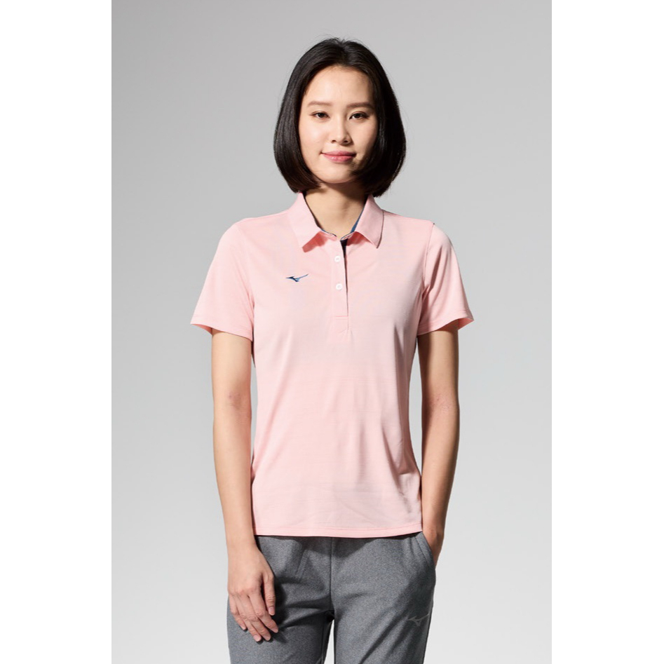 2023 上半季 MIZUNO 美津濃 吸汗速乾 電繡LOGO 女 短袖polo衫 (32TAA21663)