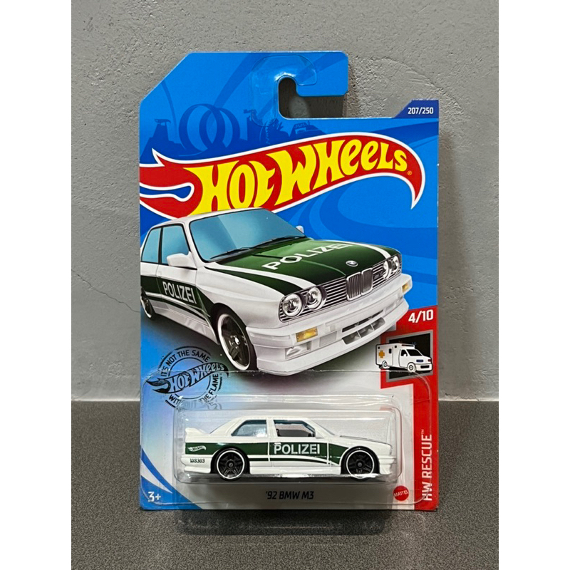 《已拆》 Hot Wheels 風火輪 ‘92 BMW M3 寶馬 警車 2020 HW Rescue