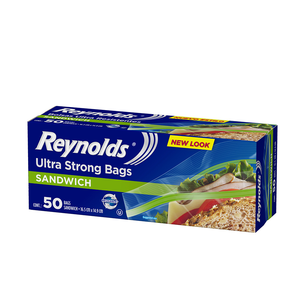 Reynolds雷諾茲 密實袋 保鮮袋 - 小 50入(16.5X14.9cm)【玩饗食庫】夾鏈袋 食品分裝袋 封口袋