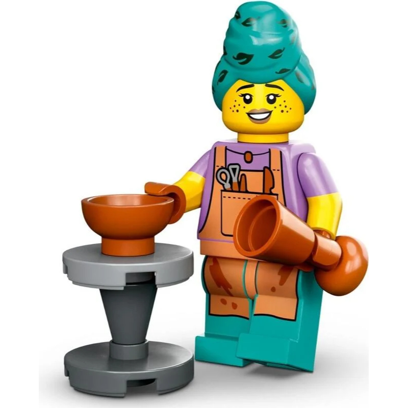 [全新未組]LEGO 71037 Minifigures 人偶 第 24 代-陶藝家 藝術家 女性 藝廊 工作室 陶瓷