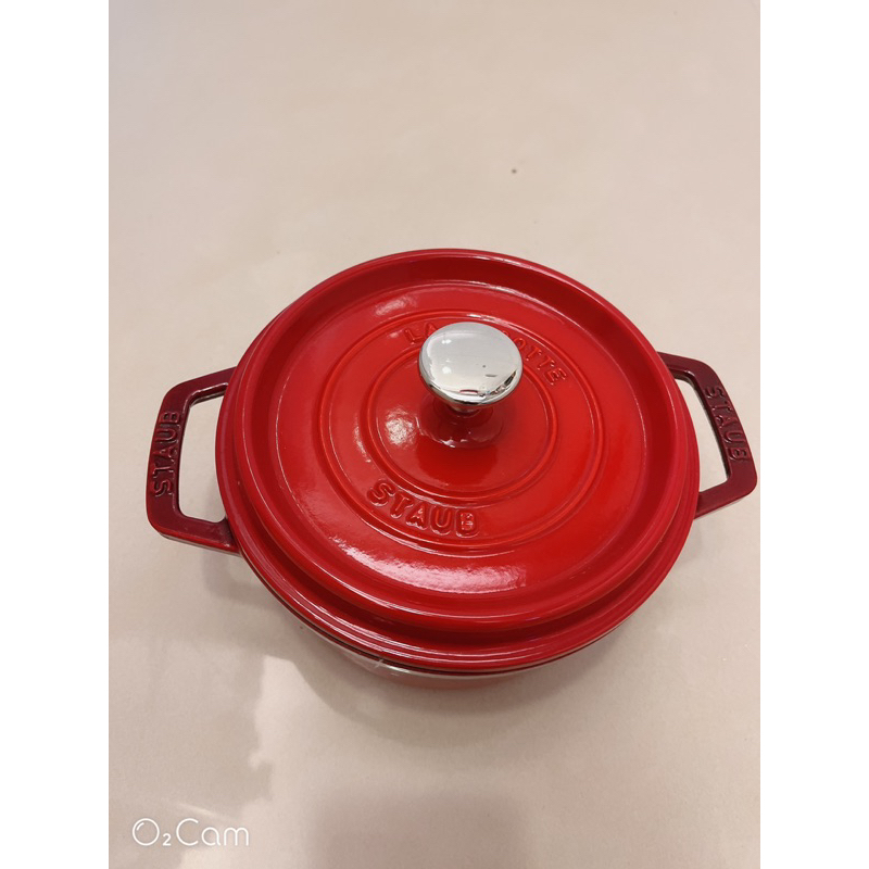 法國 Staub 18公分 圓鍋 鑄鐵鍋 紅色～送Staub廚具