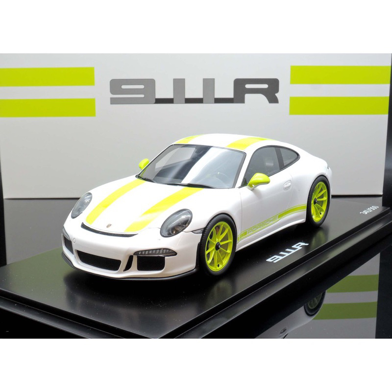 Porsche 保時捷原廠 1/18 模型 • 911R white (991)