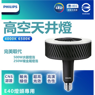 [ 飛利浦 ] HID LED天井燈泡 140w 取代水銀燈泡 取代複金屬燈泡 E40 高天井燈
