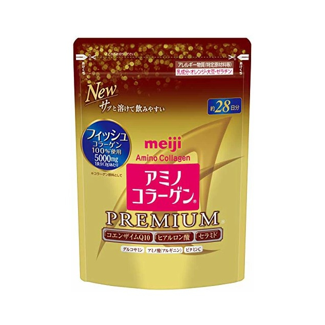 【日本直送】明治 Meiji 膠原蛋白粉 豪華版 196g/28日 低分子 魚 膠原蛋白 玻尿酸 Q10 金色加強版新版