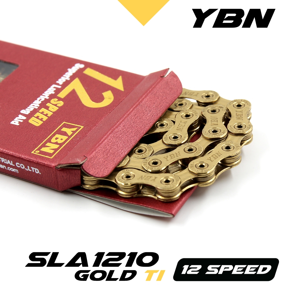 【瘋拜客】 YBN SLA1210 (金色) 12速 輕量 鏈條 126目 SLA-鐵氟龍鍍層