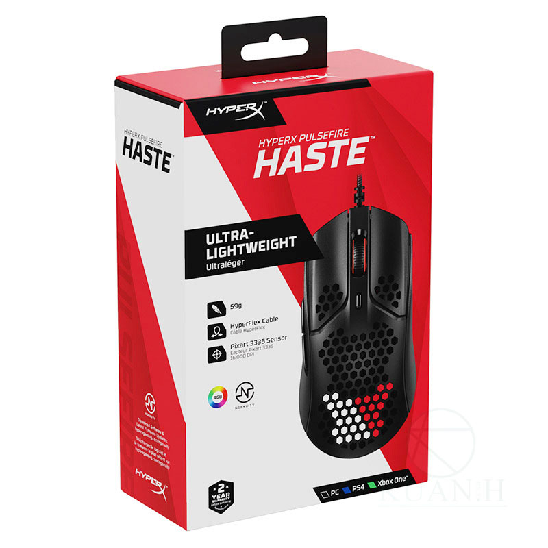 HyperX Pulsefire Haste 黑色 有線 電競滑鼠 輕量化 洞洞滑鼠 蜂巢滑鼠 簍空滑鼠 金士頓原廠