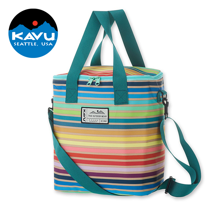 【Kavu 西雅圖】Takeout Tote 時尚保冷袋 可放保冷劑 夏季條紋 #K91861172
