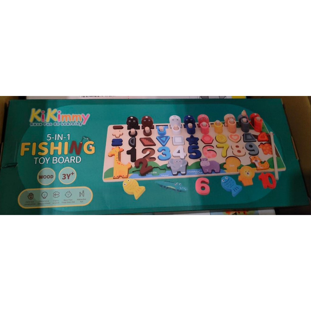 KiKimmy木製對數釣魚玩具組 (全新品)