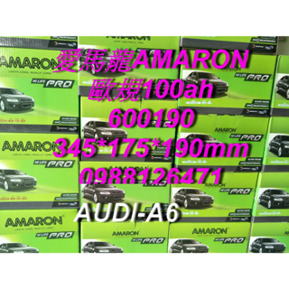 AMARON 愛馬龍 60019 歐規電池 汽車電池 汽車電瓶 12V 100AH AUDI A6 G14 60044