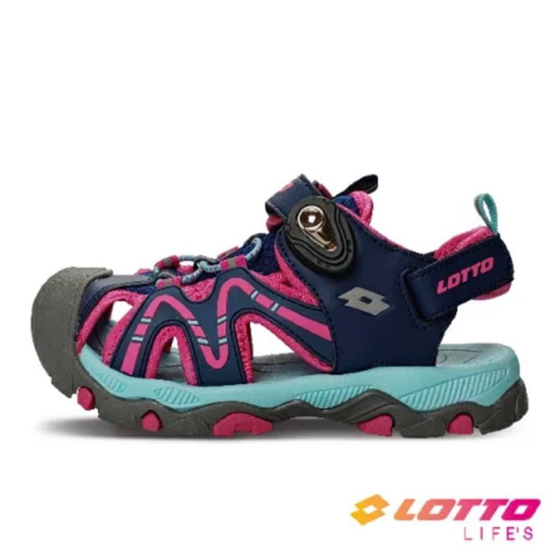 麻糬鞋屋👟LOTTO樂得-義大利第一品牌 童款護趾戶外健走運動涼鞋 3383-粉 超低直購價390元