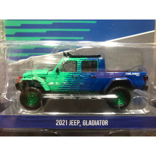 greenlight 2021 Jeep gladiator (Falken 塗裝) 綠機器 寶藏 1/64