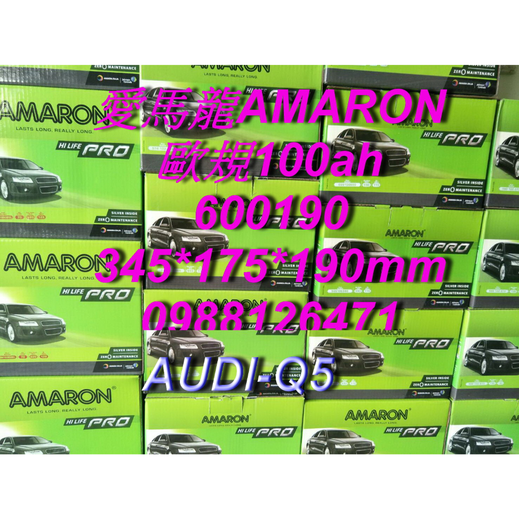 AMARON 愛馬龍 60019 歐規電池 汽車電池 汽車電瓶 12V 100AH AUDI Q5 G14 60044