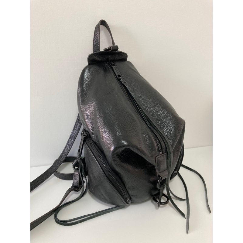 Rebecca Minkoff Convertible Julian Backpack 真皮後背包/黑色黑扣