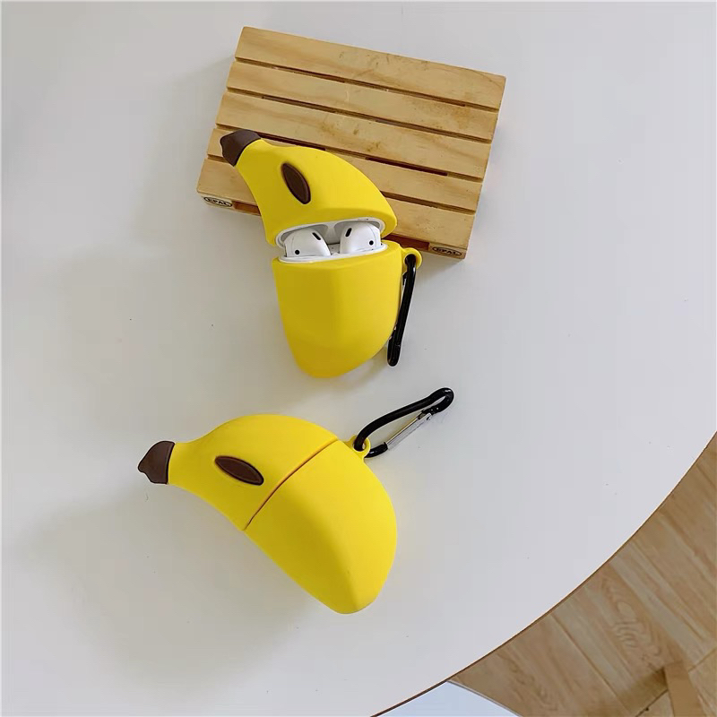 現貨 香蕉 軟殼AirPods耳機殼 耳機保護殼 Airpods 1、2代通用/ 3代/Pro專用