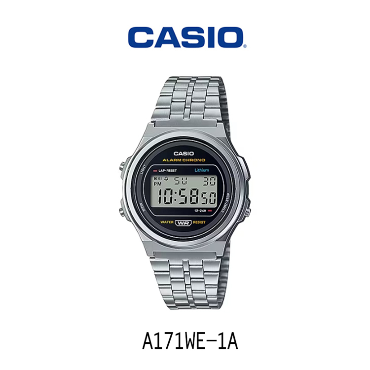【WANgT】CASIO 卡西歐 A171WE-1A 復古懷舊經典圓形金屬電子錶