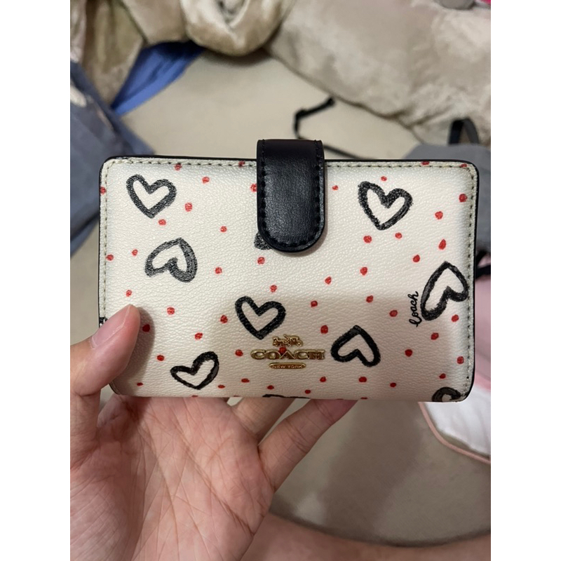 🌼全新！Coach絕版限定愛心皮夾