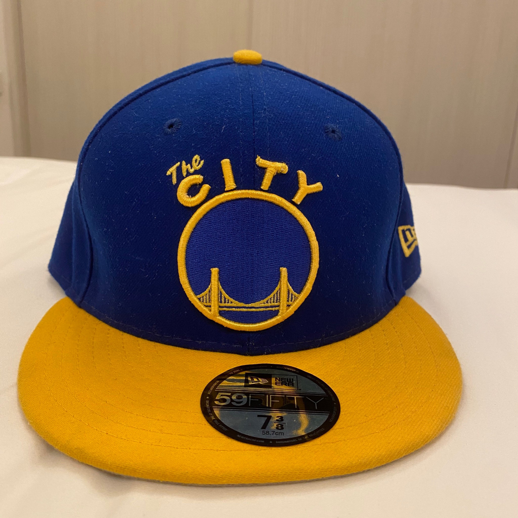 二手九成新!金州勇士隊NEW ERA 59FIFTY 5950 NBA 寶藍色 棒球帽
